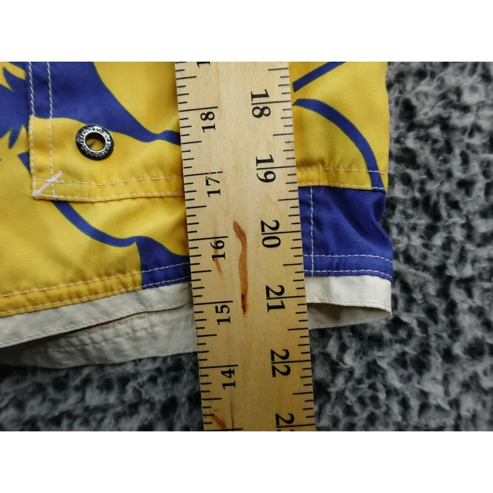 Abercrombie Fitch Mens Yellow Blue Floral Board Shorts Cargo Pockets Size M‎